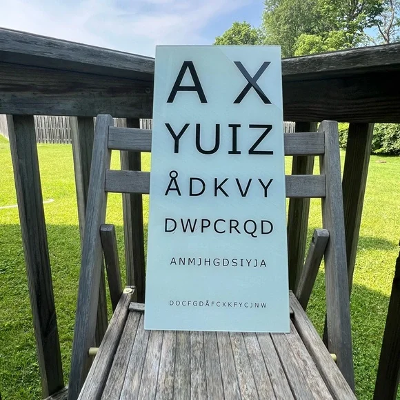 IKEA Eye Chart Wall Decor - Black and White